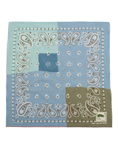 Kapital Fastcolor Selvedge Bandanna (PaisleyPatchwork) - Sax - Standard & Strange
