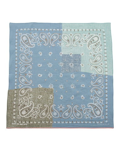 Kapital Fastcolor Selvedge Bandanna (PaisleyPatchwork) - Sax - Standard & Strange