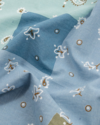Kapital Fastcolor Selvedge Bandanna (PaisleyPatchwork) - Sax - Standard & Strange