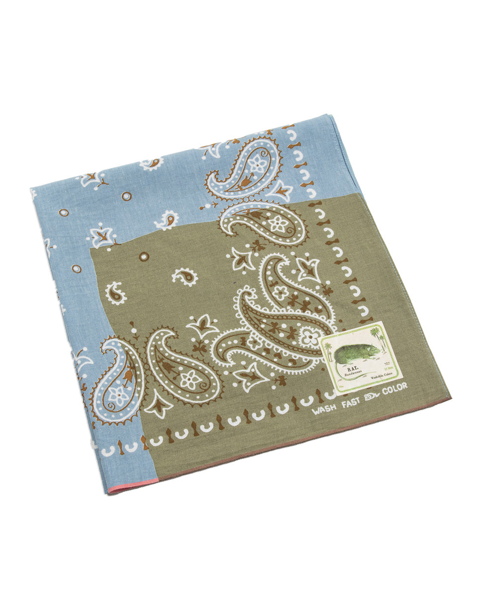Kapital Fastcolor Selvedge Bandanna (PaisleyPatchwork) - Sax - Standard & Strange