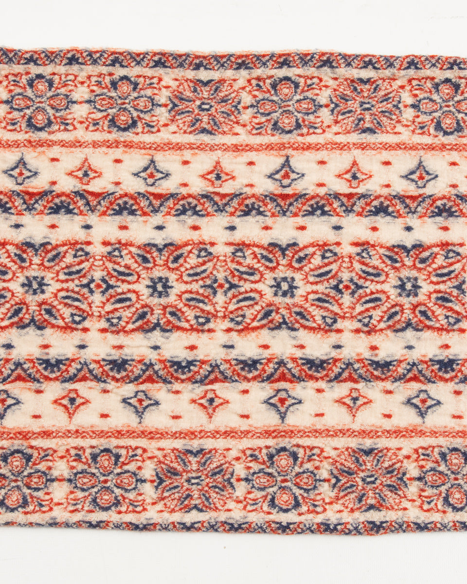 Kapital Fulling Wool HAPPY Scarf Colorful BIG-MAMA BANDANA - Ecru - Standard & Strange