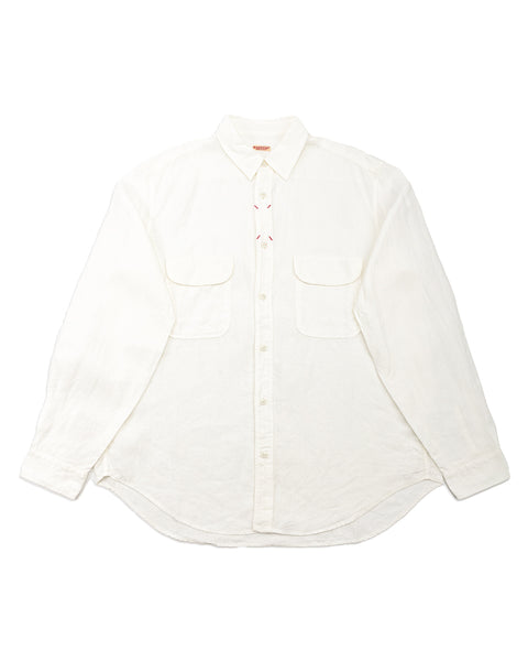 Kapital Linen Clip Shirt - White - Standard & Strange