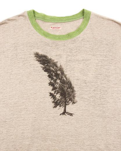 Kapital Linen Jersey Ringer T (CONIFER &G.G.G.) - Ecru - Standard & Strange