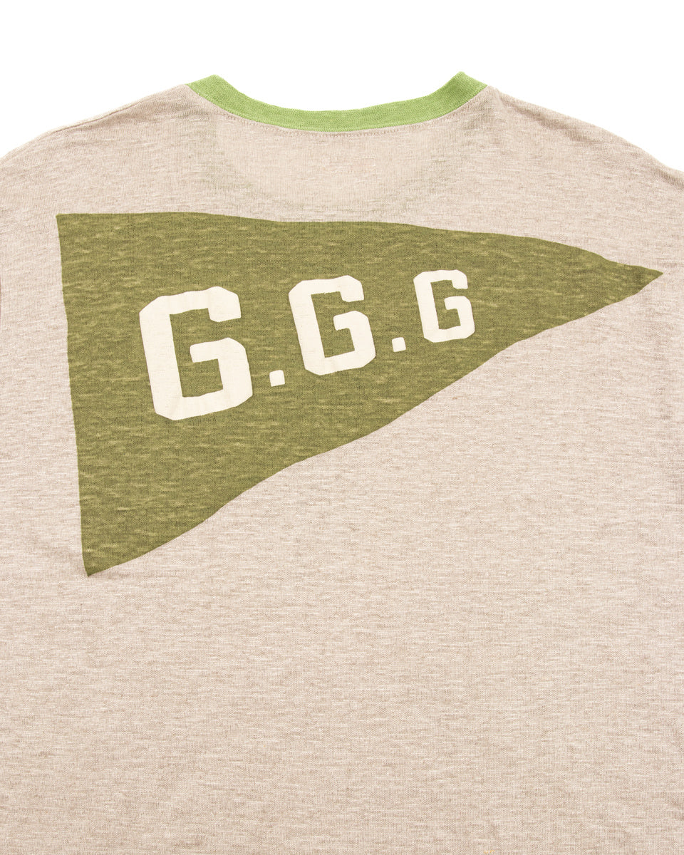 Kapital Linen Jersey Ringer T (CONIFER &G.G.G.) - Ecru – Standard