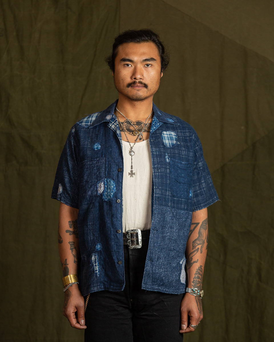 Kapital Boro Patchwork Jacket - Blue Outerwear, Clothing