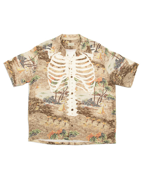 Kapital Rayon KAMEKAMEHA BONE Aloha Shirt - Brown – Standard & Strange