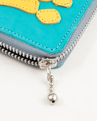 Kapital THUMB-UP BONE HAND ZIP Mini Wallet - Sax - Standard & Strange