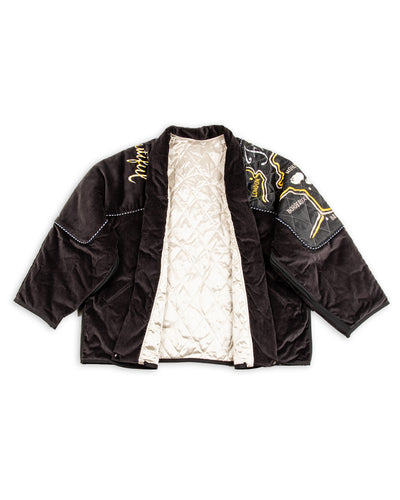 Kapital Velveteen KESA SHAM BOMBER JKT (Beautiful FRANCE) - Black 3 - Standard & Strange
