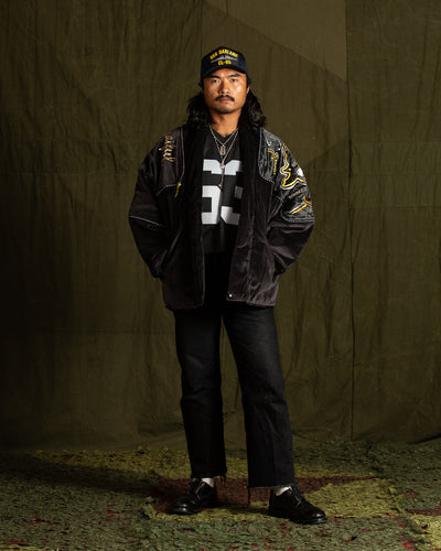 Kapital Velveteen KESA SHAM BOMBER JKT (Beautiful FRANCE) - Black 3 - Standard & Strange