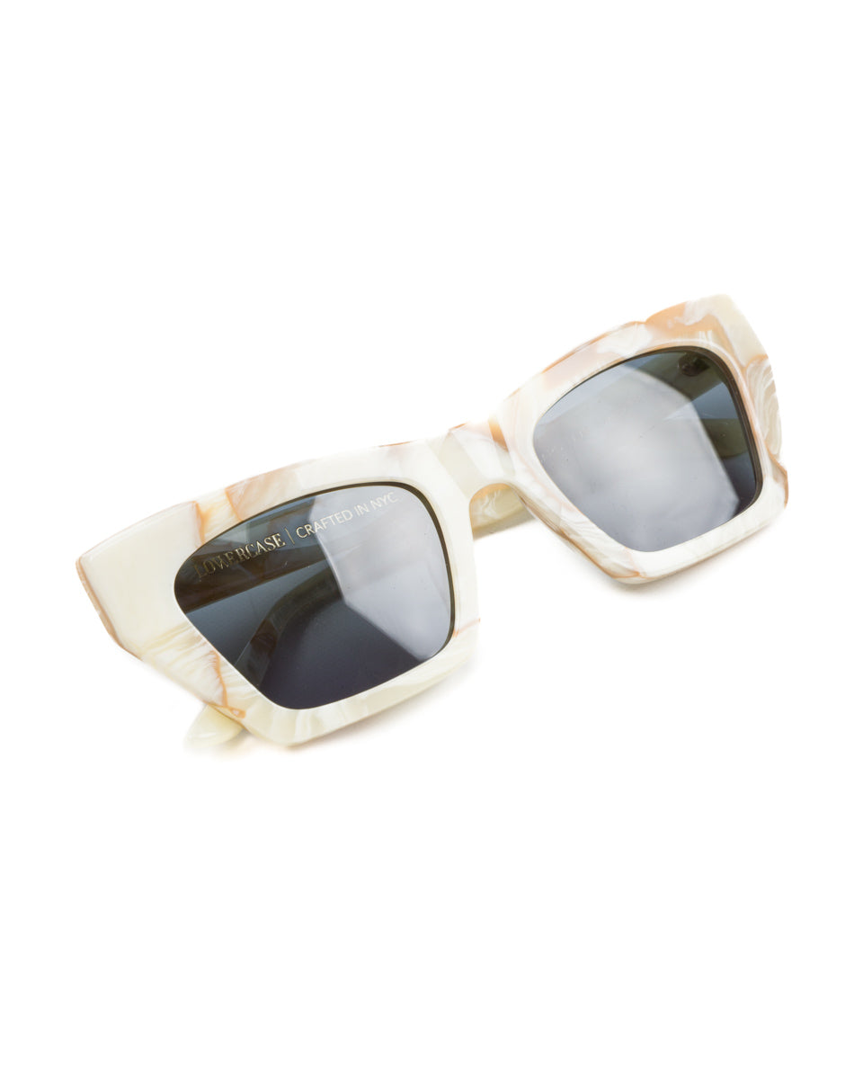 Lowercase Eyewear Vanguard Sunglass - Ivory Marble - Standard & Strange