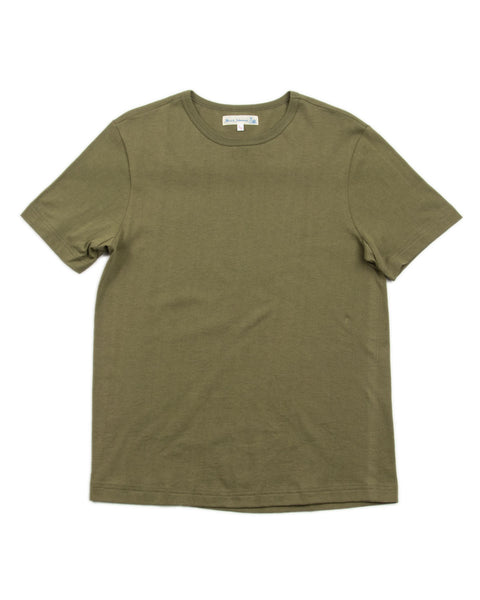 Merz b. Schwanen 1950s Lightweight Loopwheeled Tee - Army - Standard & Strange