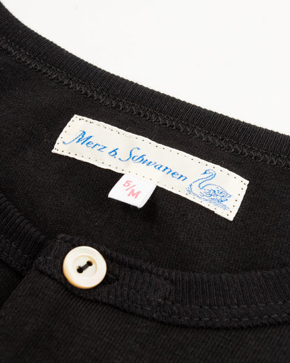 Merz b. Schwanen 206 Loopwheeled LS Henley - Deep Black - Standard & Strange