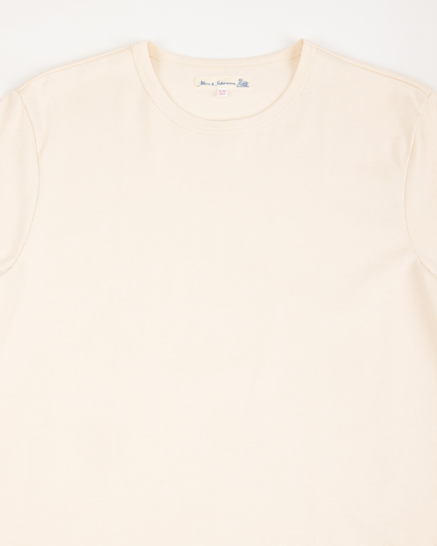 Merz b. Schwanen 2M15C Cropped Vintage Machine Jersey T-Shirt - Nature - Standard & Strange