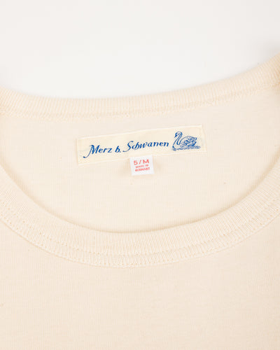 Merz b. Schwanen 2M15C Cropped Vintage Machine Jersey T-Shirt - Nature - Standard & Strange