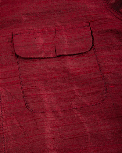Monitaly 50's Milano Shirt - Maroon Dupion Silk - Standard & Strange