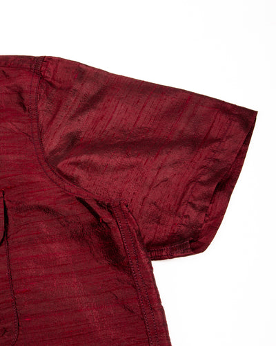 Monitaly 50's Milano Shirt - Maroon Dupion Silk - Standard & Strange