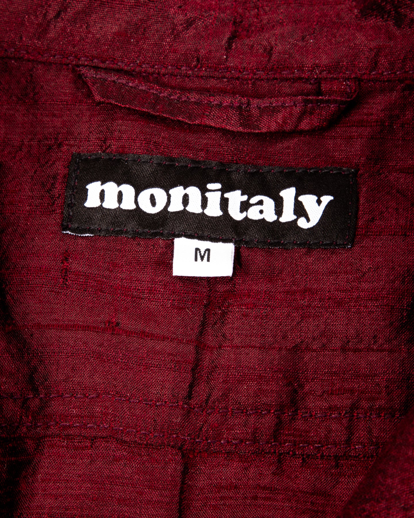 Monitaly 50's Milano Shirt - Maroon Dupion Silk - Standard & Strange