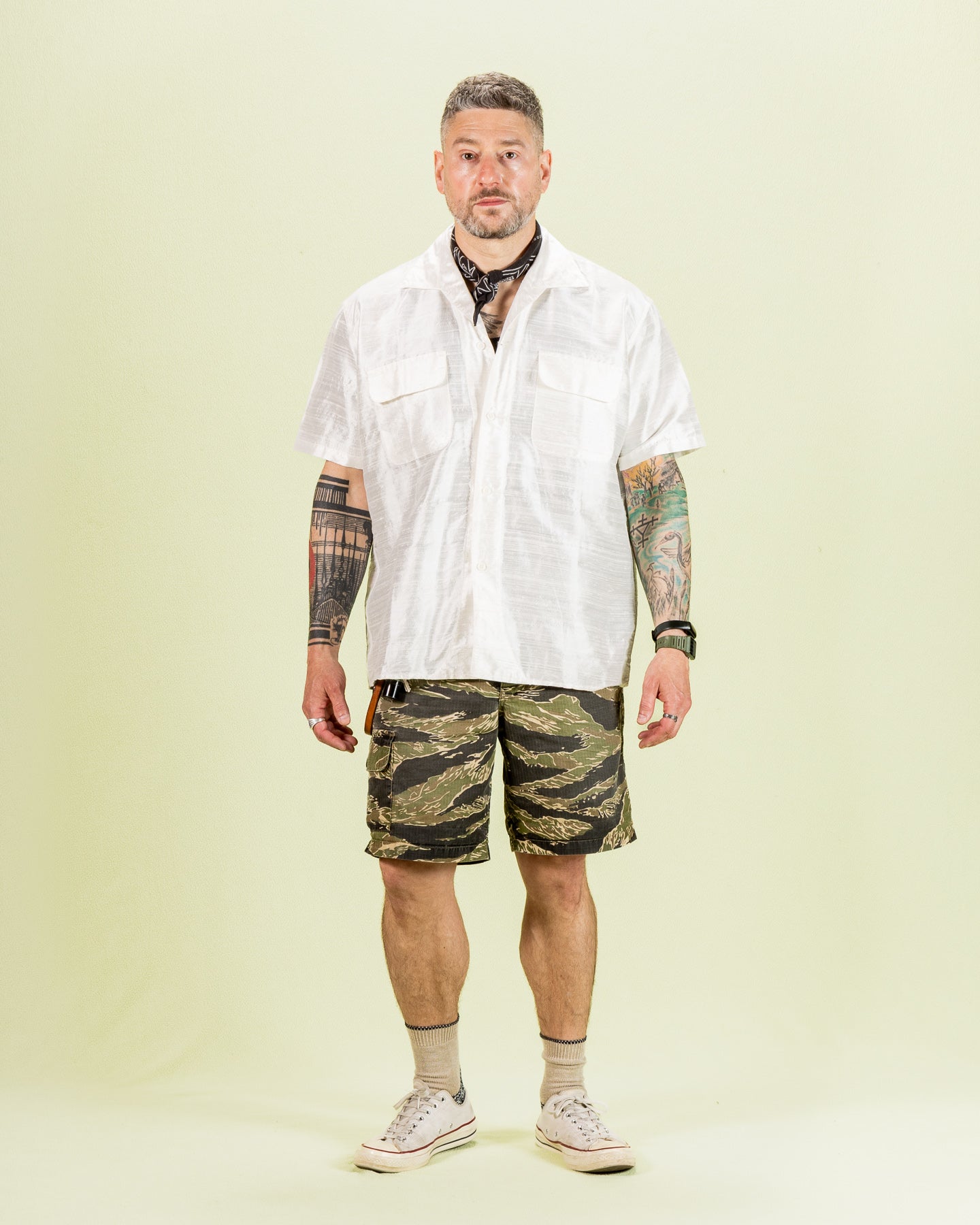 Monitaly 50's Milano Shirt - White Dupion Silk - Standard & Strange