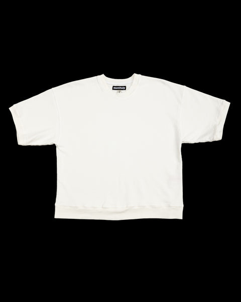 Monitaly French Terry Cropped S/S Sweat Shirt - Cream - Standard & Strange