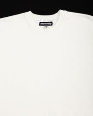 Monitaly French Terry Cropped S/S Sweat Shirt - Cream - Standard & Strange