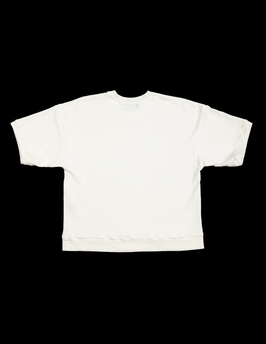 Monitaly French Terry Cropped S/S Sweat Shirt - Cream - Standard & Strange