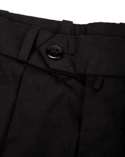 Monitaly Triple Tuck Wide Pants - Black Vancloth Oxford - Standard & Strange
