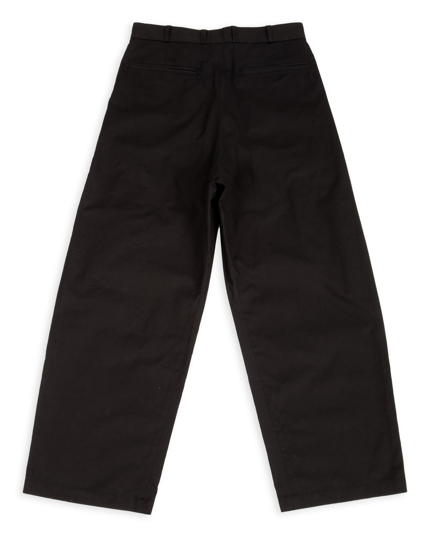 Monitaly Triple Tuck Wide Pants - Black Vancloth Oxford - Standard & Strange