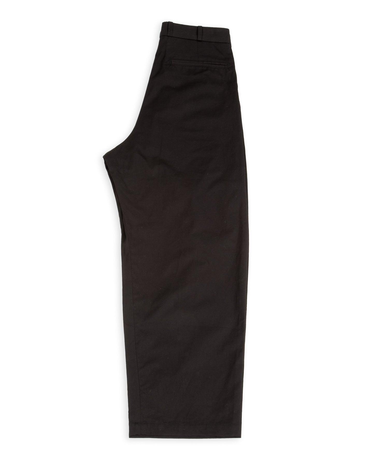 Monitaly Triple Tuck Wide Pants - Black Vancloth Oxford - Standard & Strange