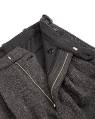 Monitaly Triple Tuck Wide Pants - Wool Flannel Vicente Bengal - Standard & Strange