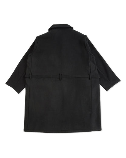 Monitaly Jute Coat - Black Wool Flannel Vicente - Standard & Strange
