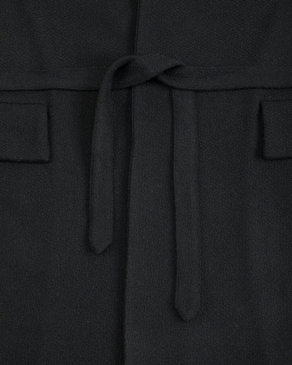 Monitaly Jute Coat - Black Wool Flannel Vicente - Standard & Strange
