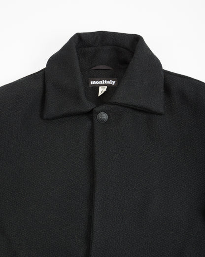 Monitaly Jute Coat - Black Wool Flannel Vicente - Standard & Strange