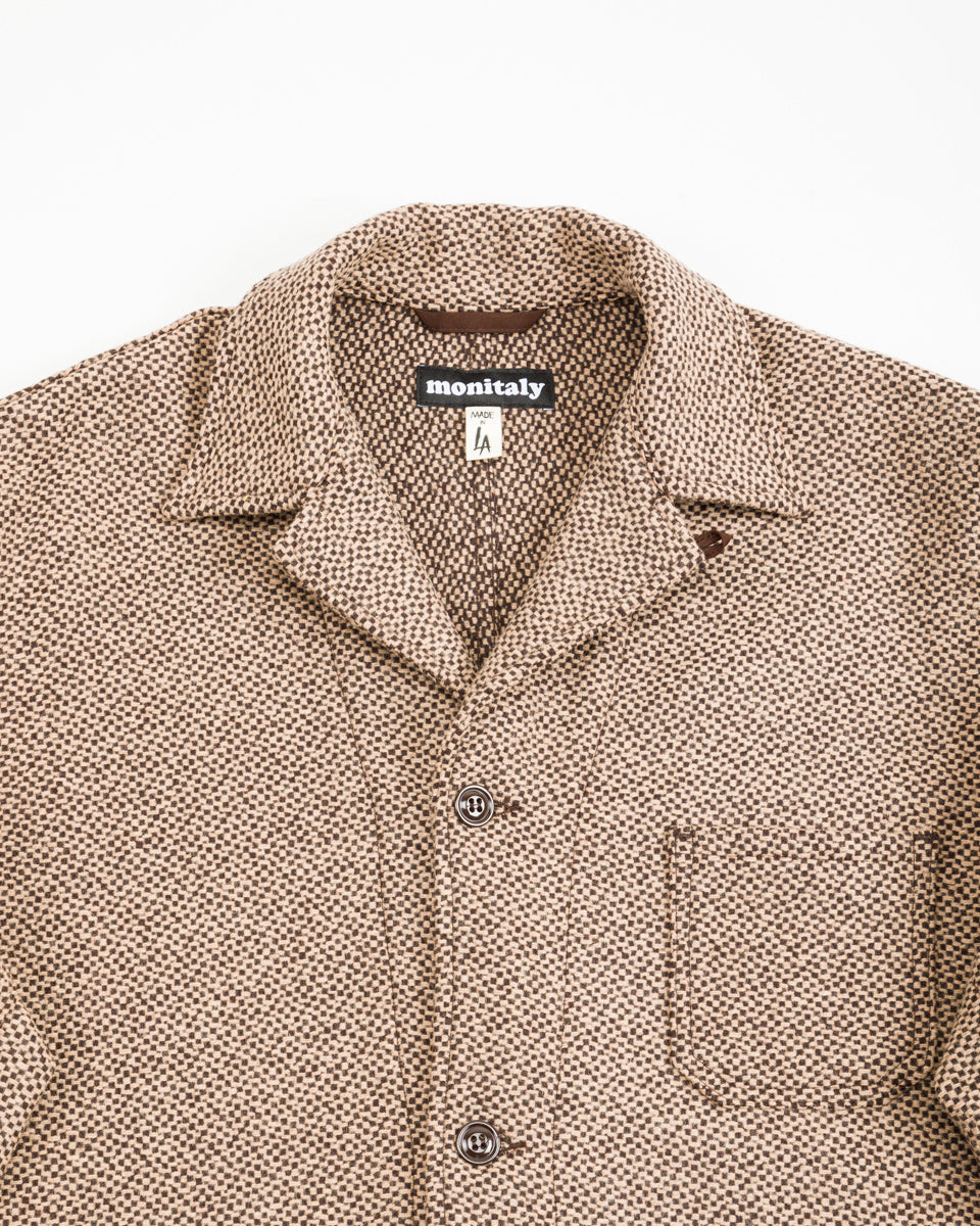 Monitaly Italian Jail Jacket - Giraffe Wool Flannel Vicente