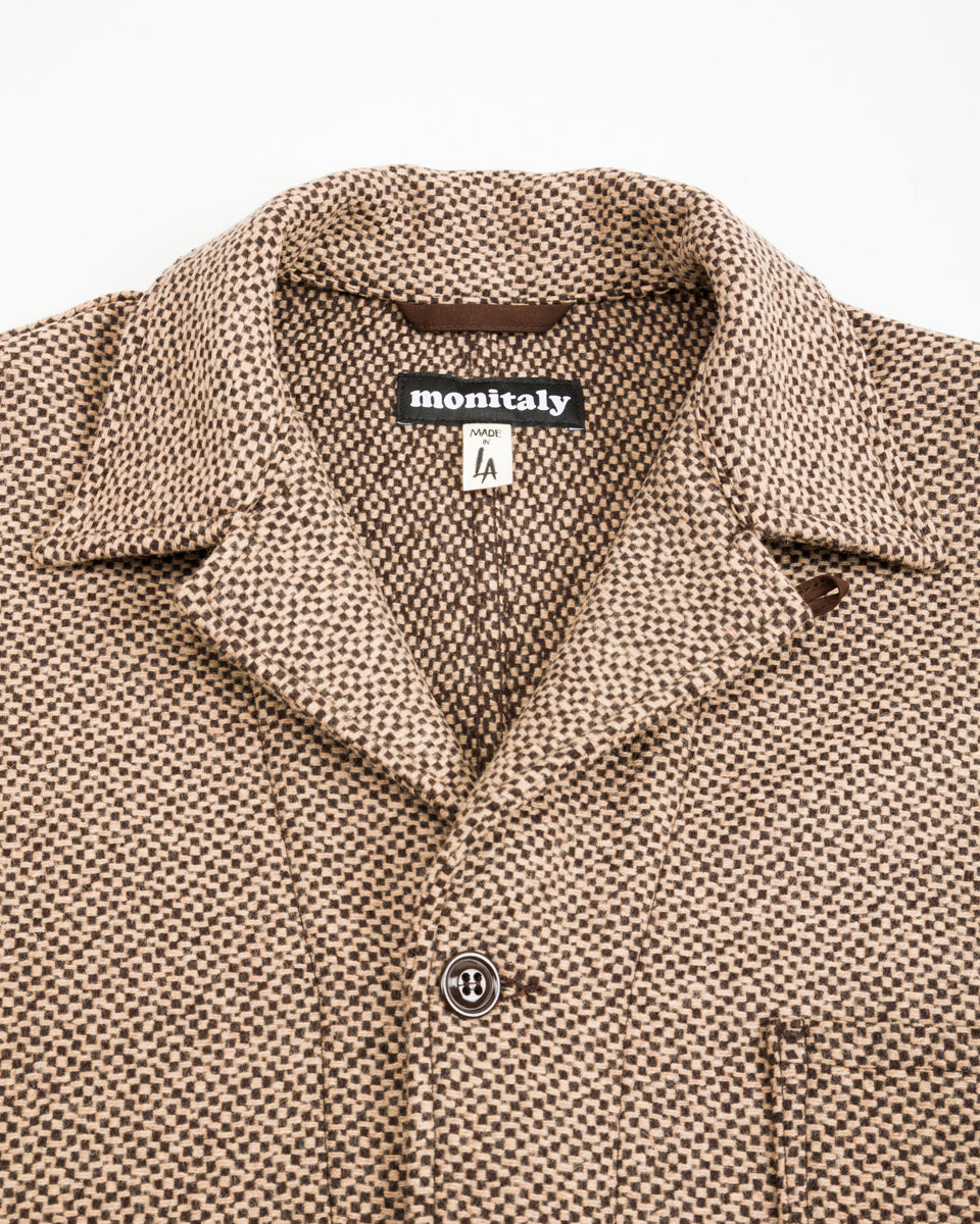 Monitaly Italian Jail Jacket - Giraffe Wool Flannel Vicente