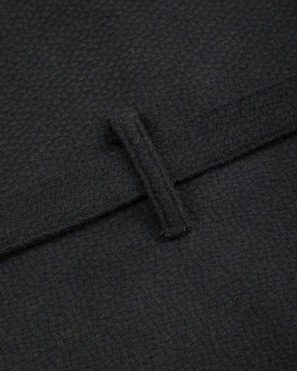 Monitaly Jute Coat - Black Wool Flannel Vicente – Standard & Strange
