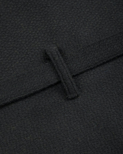 Monitaly Jute Coat - Black Wool Flannel Vicente - Standard & Strange