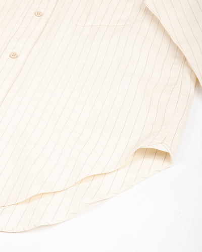 MotivMfg Authentic Fit BD Shirt - Ivory Striped Cotton/Silk Twill - Standard & Strange