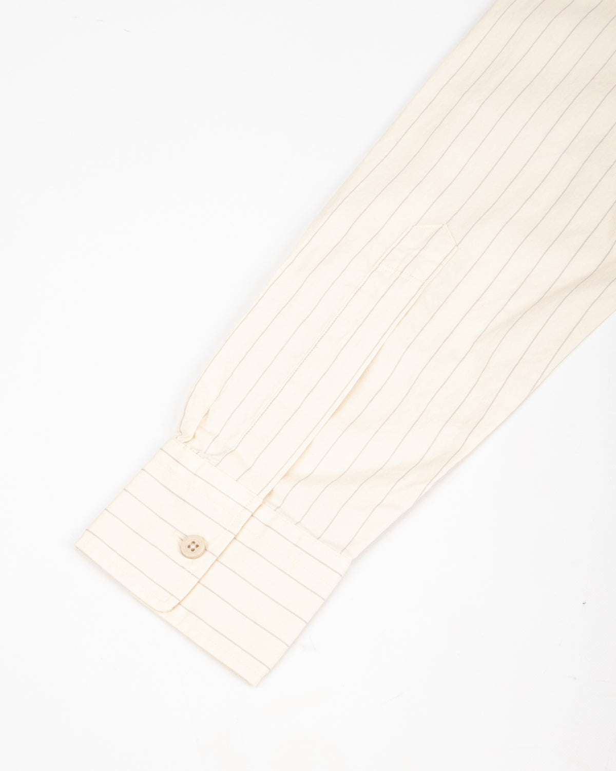 MotivMfg Authentic Fit BD Shirt - Ivory Striped Cotton/Silk Twill - Standard & Strange