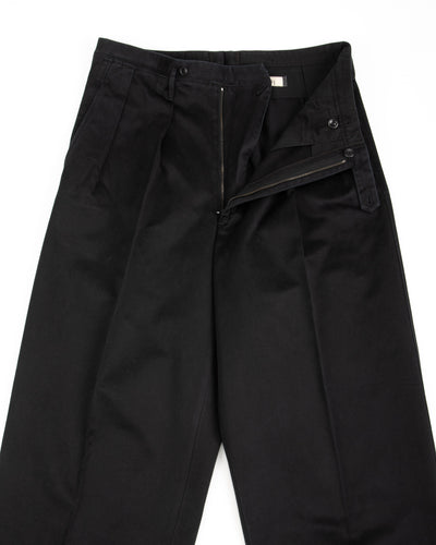 MotivMfg Bund Trousers - Black Super Cotton Sateen - Standard & Strange