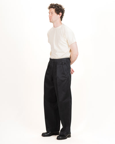 MotivMfg Bund Trousers - Black Super Cotton Sateen - Standard & Strange