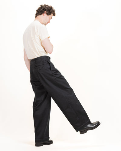 MotivMfg Bund Trousers - Black Super Cotton Sateen - Standard & Strange