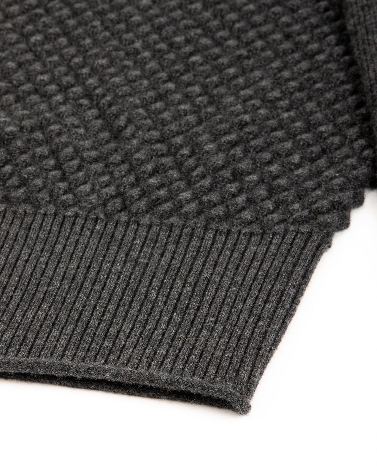 MotivMfg Cashmere Bubble Knit Mockneck - Grey Flannel - Standard & Strange