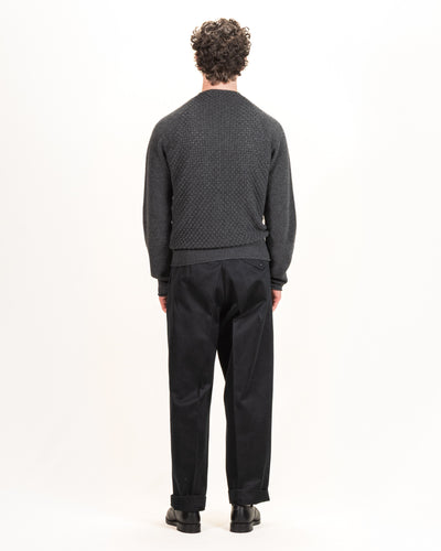 MotivMfg Cashmere Bubble Knit Mockneck - Grey Flannel - Standard & Strange