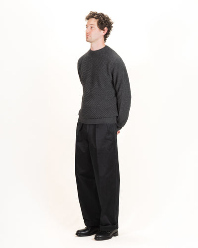 MotivMfg Cashmere Bubble Knit Mockneck - Grey Flannel - Standard & Strange