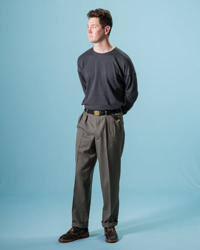 MotivMfg English Trousers - Pebble Wool Barathea - Standard & Strange