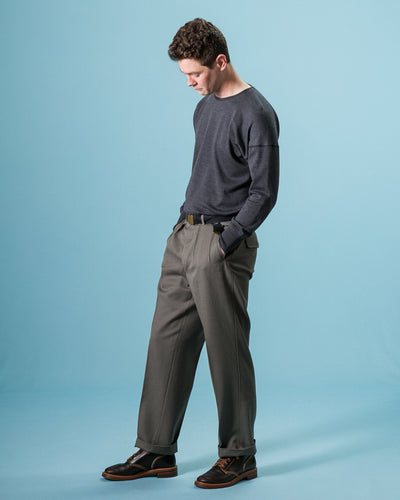 MotivMfg English Trousers - Pebble Wool Barathea - Standard & Strange