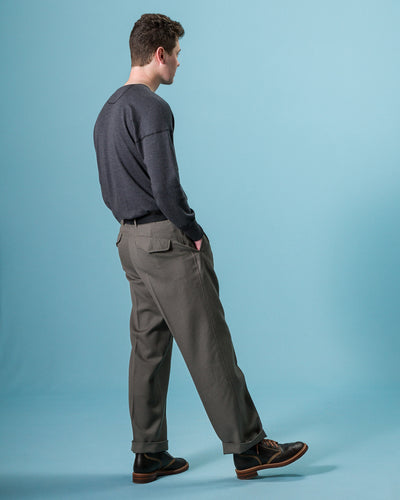 MotivMfg English Trousers - Pebble Wool Barathea - Standard & Strange