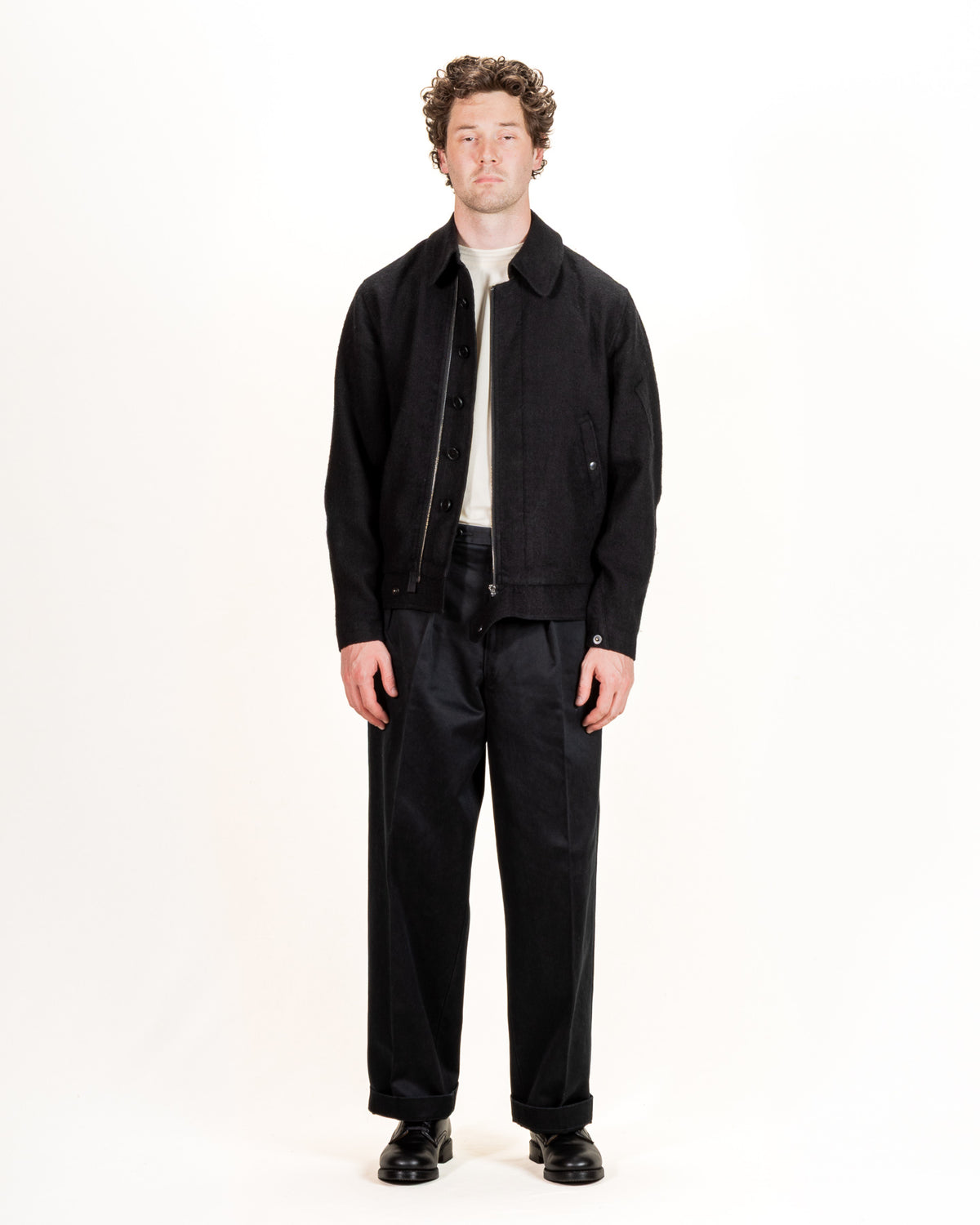 MotivMfg Mirage Jacket - Black Linen/Wool Herringbone - Standard & Strange
