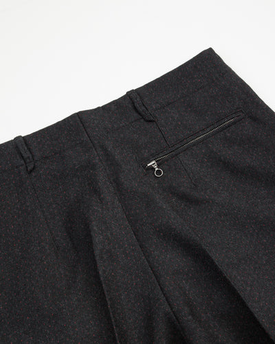 MotivMfg Mono Trousers - Red Rain Charcoal "Redpath" Flannel - Standard & Strange