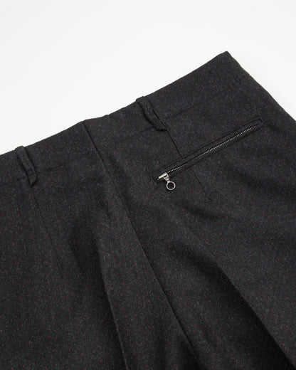 MotivMfg Mono Trousers - Red Rain Charcoal "Redpath" Flannel - Standard & Strange